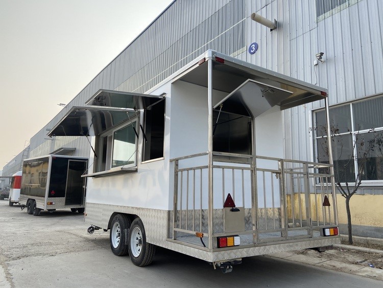 empty concession trailer with porch empty concession trailer with porch